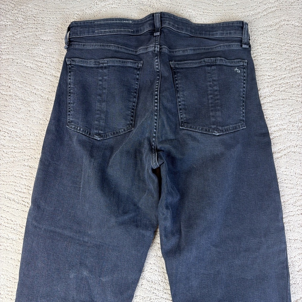 Women's Rag & Bone Size 30 Nina High Rise Ankle Cigar‎ Black Denim Jeans - Picture 9 of 9